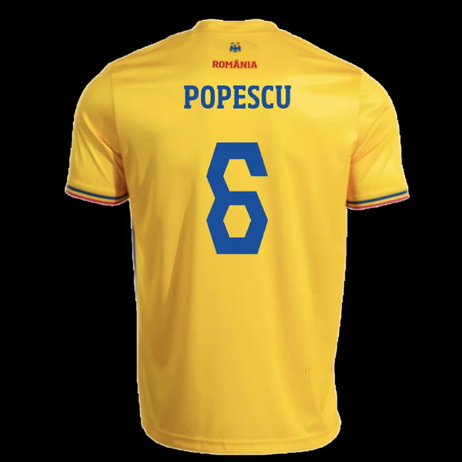 2025-2026 Romania Home Replica Shirt (Kids) (Popescu 6)