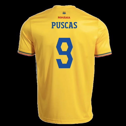 2025-2026 Romania Home Replica Shirt (Puscas 9)