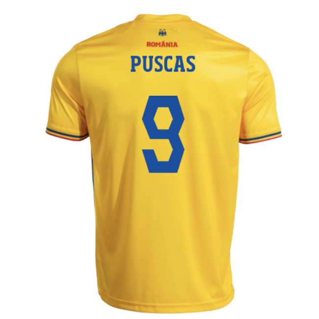 2025-2026 Romania Home Replica Shirt (Puscas 9)