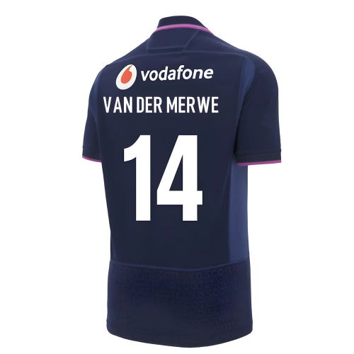 2025-2026 Scotland Home Rugby Shirt (Kids) (Van Der Merwe 14)