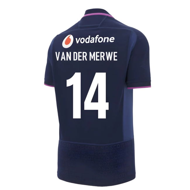2025-2026 Scotland Home Rugby Shirt (Kids) (Van Der Merwe 14)