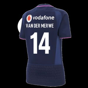 2025-2026 Scotland Rugby Poly Replica Shirt (Womens) (Van Der Merwe 14)