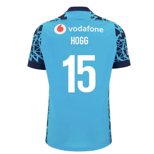 2025-2026 Scotland Rugby Training Jersey (Navy-Sky) - Kids (Hogg 15)