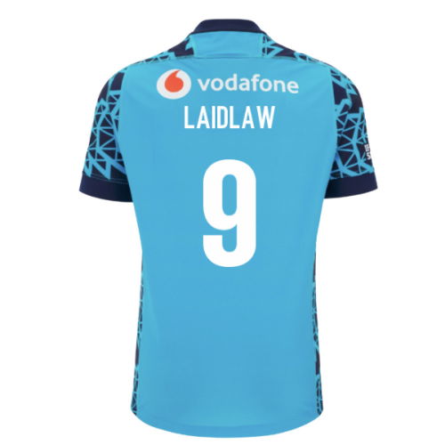 2025-2026 Scotland Rugby Training Jersey (Navy-Sky) - Kids (Laidlaw 9)