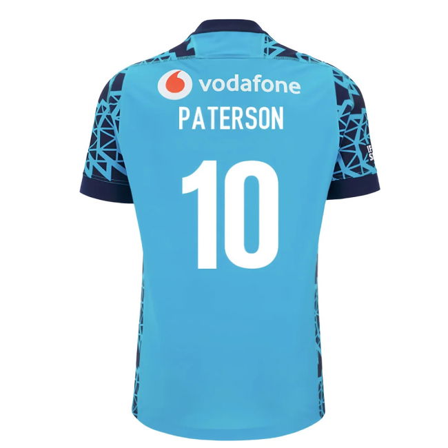 2025-2026 Scotland Rugby Training Jersey (Navy-Sky) - Kids (Paterson 10)