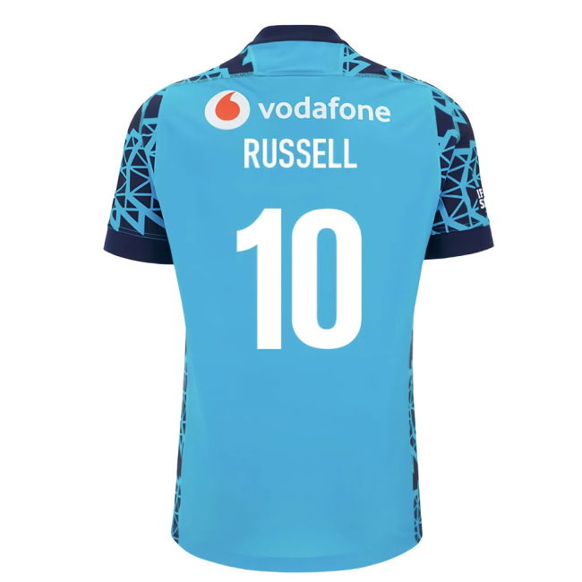 2025-2026 Scotland Rugby Training Jersey (Navy-Sky) - Kids (Russell 10)