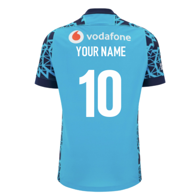 2025-2026 Scotland Rugby Training Jersey (Navy-Sky) - Kids (Your Name)