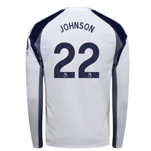 2025-2026 Tottenham Long Sleeve Home Shirt (Johnson 22)