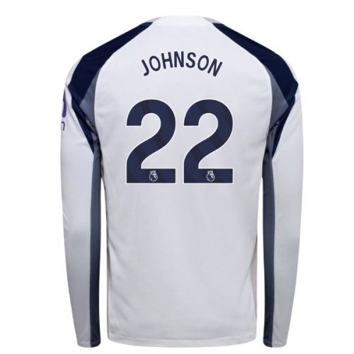 2025-2026 Tottenham Long Sleeve Home Shirt (Johnson 22)
