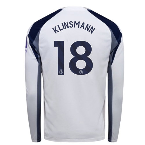 2025-2026 Tottenham Long Sleeve Home Shirt (Klinsmann 18)