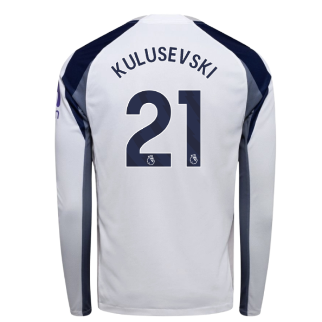 2025-2026 Tottenham Long Sleeve Home Shirt (Kulusevski 21)