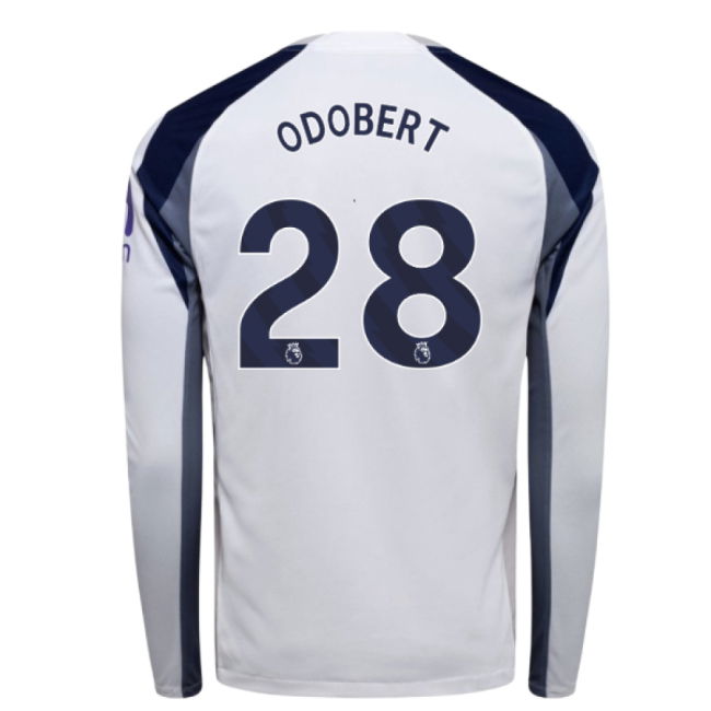2025-2026 Tottenham Long Sleeve Home Shirt (Odobert 28)
