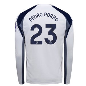 2025-2026 Tottenham Long Sleeve Home Shirt (Pedro Porro 23)