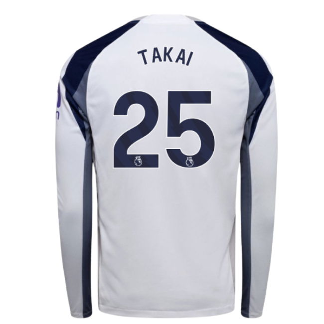 2025-2026 Tottenham Long Sleeve Home Shirt (Takai 25)