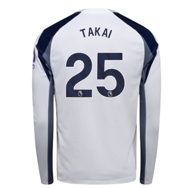 2025-2026 Tottenham Long Sleeve Home Shirt (Takai 25)