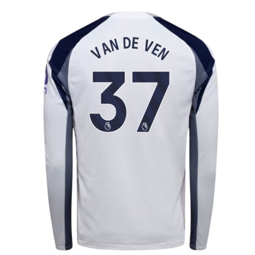 2025-2026 Tottenham Long Sleeve Home Shirt (Van De Ven 37)