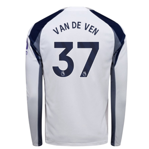 2025-2026 Tottenham Long Sleeve Home Shirt (Van De Ven 37)