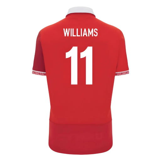2025-2026 Wales WRU Home Cotton Rugby Shirt (Williams 11)