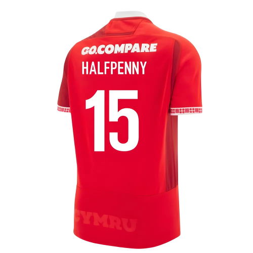2025-2026 Wales WRU Home Replica Rugby Shirt (Halfpenny 15)