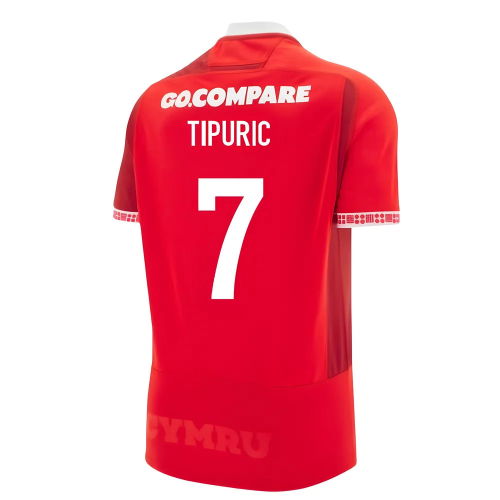 2025-2026 Wales WRU Home Rugby Shirt (Kids) (Tipuric 7)