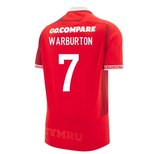 2025-2026 Wales WRU Home Rugby Shirt (Kids) (Warburton 7)
