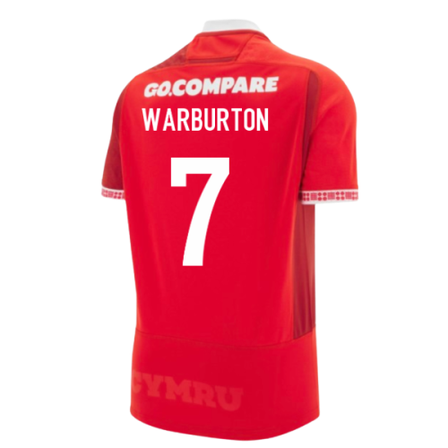2025-2026 Wales WRU Home Rugby Shirt (Kids) (Warburton 7)