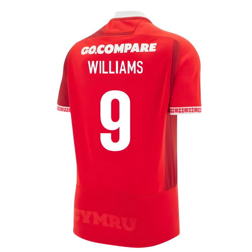 2025-2026 Wales WRU Home Rugby Shirt (Kids) (Williams 9)