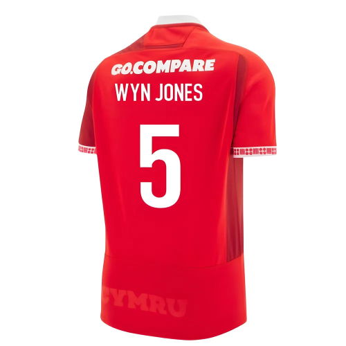 2025-2026 Wales WRU Home Rugby Shirt (Kids) (Wyn Jones 5)