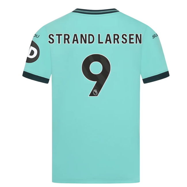 2025-2026 Wolves Away Shirt (Kids) (Strand Larsen 9)