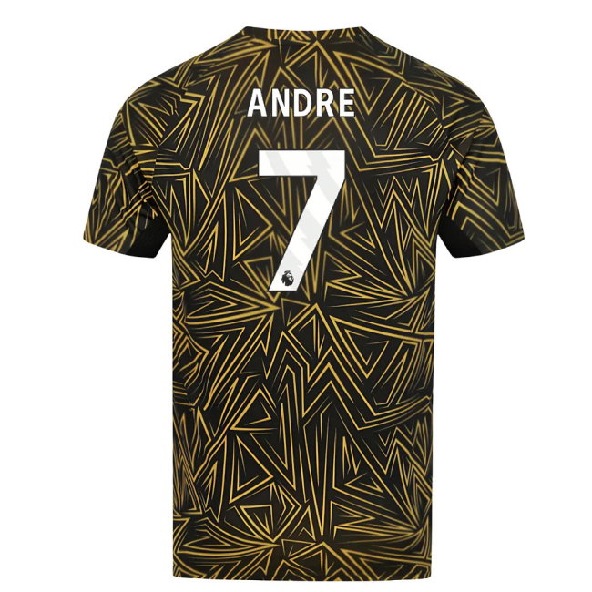 2025-2026 Wolves Home Pre-Match Shirt (Black) (Andre 7)