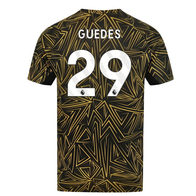 2025-2026 Wolves Home Pre-Match Shirt (Black) (Guedes 29)