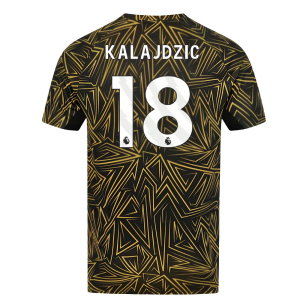 2025-2026 Wolves Home Pre-Match Shirt (Black) (Kalajdzic 18)