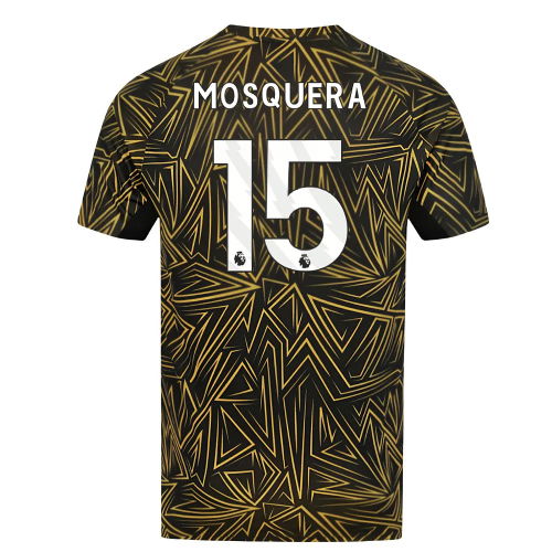 2025-2026 Wolves Home Pre-Match Shirt (Black) (Mosquera 15)