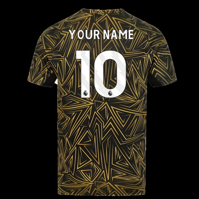 2025-2026 Wolves Home Pre-Match Shirt (Black) (Your Name)