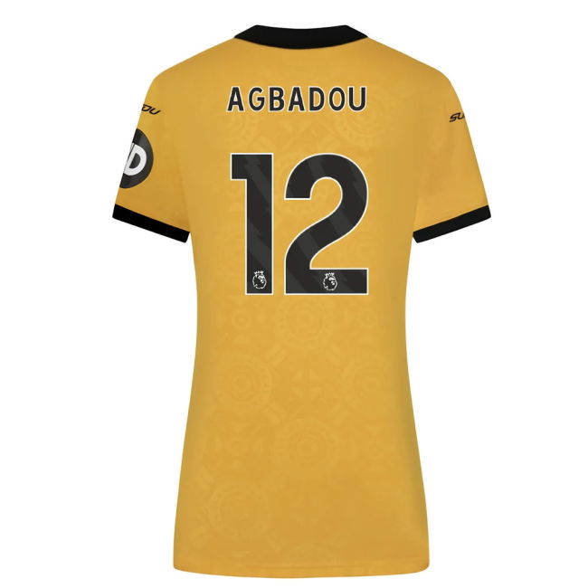 2025-2026 Wolves Home Shirt (Womens) (Agbadou 12)