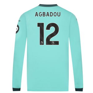 2025-2026 Wolves Long Sleeve Away Shirt (Agbadou 12)