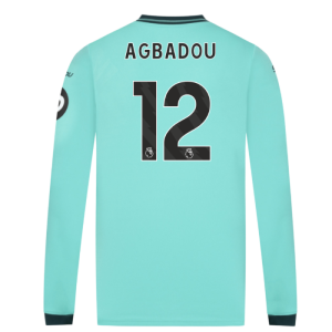 2025-2026 Wolves Long Sleeve Away Shirt (Agbadou 12)