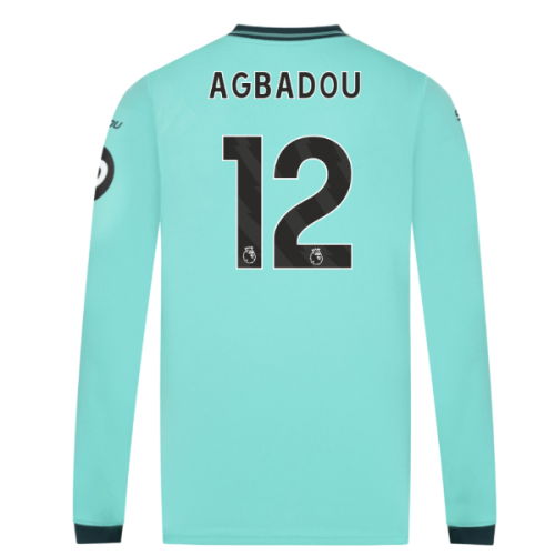 2025-2026 Wolves Long Sleeve Away Shirt (Agbadou 12)