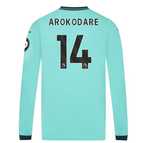 2025-2026 Wolves Long Sleeve Away Shirt (Arokodare 14)