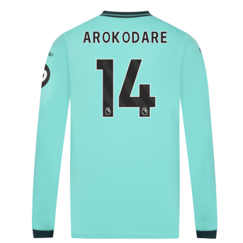 2025-2026 Wolves Long Sleeve Away Shirt (Arokodare 14)