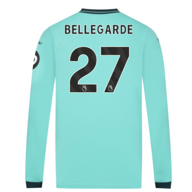 2025-2026 Wolves Long Sleeve Away Shirt (Bellegarde 27)