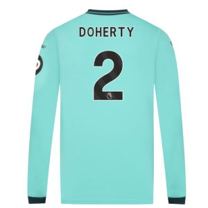 2025-2026 Wolves Long Sleeve Away Shirt (Doherty 2)