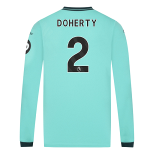 2025-2026 Wolves Long Sleeve Away Shirt (Doherty 2)