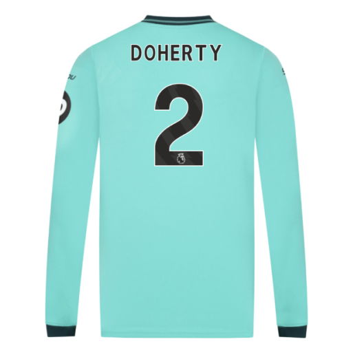 2025-2026 Wolves Long Sleeve Away Shirt (Doherty 2)