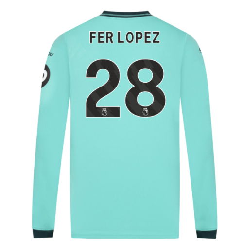 2025-2026 Wolves Long Sleeve Away Shirt (Fer Lopez 28)