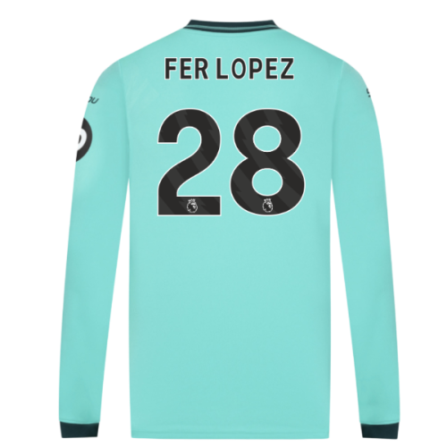 2025-2026 Wolves Long Sleeve Away Shirt (Fer Lopez 28)