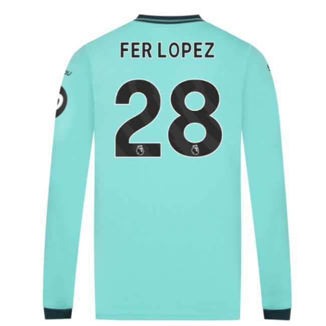 2025-2026 Wolves Long Sleeve Away Shirt (Fer Lopez 28)