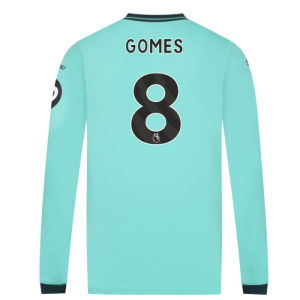 2025-2026 Wolves Long Sleeve Away Shirt (Gomes 8)