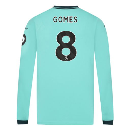 2025-2026 Wolves Long Sleeve Away Shirt (Gomes 8)