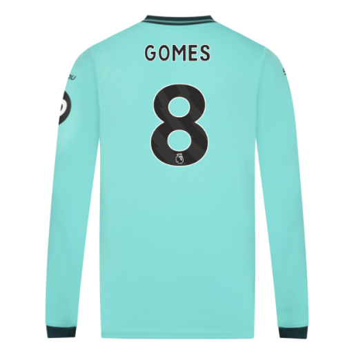2025-2026 Wolves Long Sleeve Away Shirt (Gomes 8)